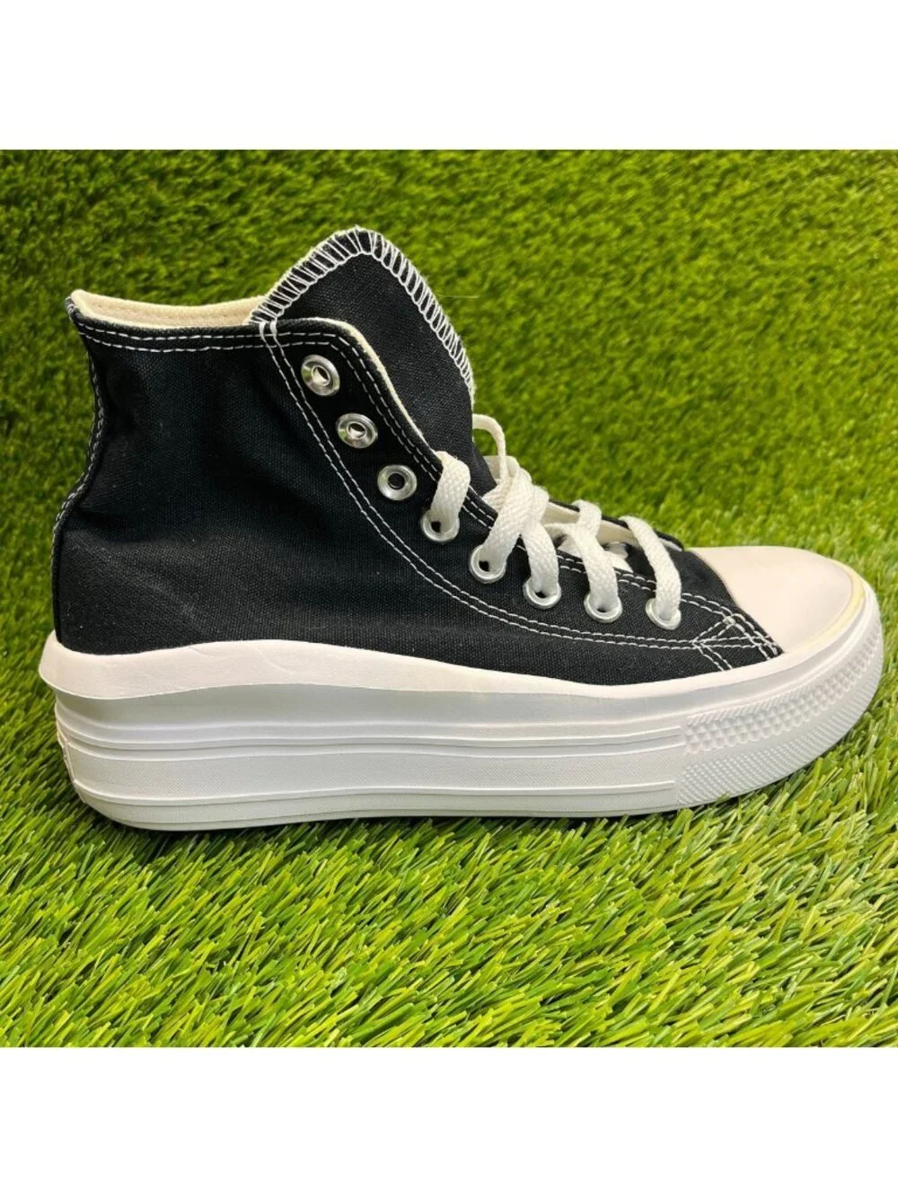 Converse Chuck Taylor All Star Move Womens Size 7 Black Athletic Shoes Sneakers